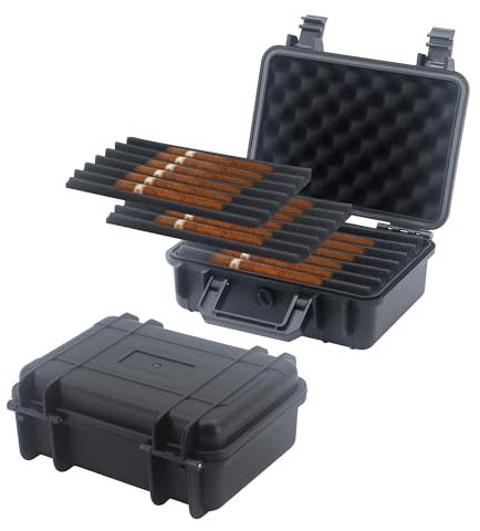 UHZBTEC Reise-Zigarrenetui, tragbarer Humidor Zigarrenbox, luftdichter Reise-Humidor mit Luftbefeuchter, Humidor für 6~18 Zigarren, wasserdichtes Zigarrenetui für Männer