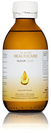 Dr. Rilling Healthcare Silicium Liquid - Nahrungsergänzungsmittel flüssig mit hoch bioverfügbarem Silizium, Vitamin K2 & D3, Unterstützt Knochen (D3, K2) & Immunsystem (D3)
