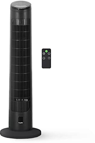 KEPLIN 55W 29-Inch 90 Degree Oscillating Tower Fan with Remote Control, Powerful Wind, 6 Speeds, 3 Modes, Temperature Display & 12 hour Timer, Perfect fans for Home & Office Made with Quiet Operation