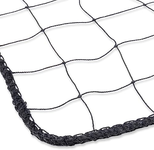 VOSS.farming 10 x 20m Volieren Netz, Schutznetz, Abdecknetz, Geflügelschutznetz, Reiherschutz, Beet-Netz, schwarz, verstärkter Rand, Vogelschutznetz, Teichabdeckung, Teichnetz, Greifvogelschutz
