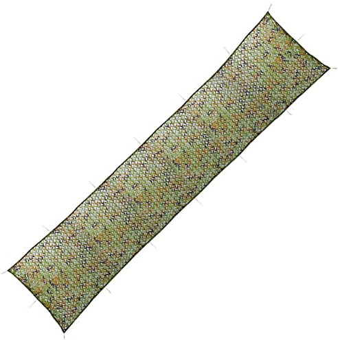 ZEYUAN Tarnnetz mit Aufbewahrungstasche 1,5x8 m Grün Tarnnetz Sonnenschutz, Camouflage Netz, Sonnensegel Tarnnetz