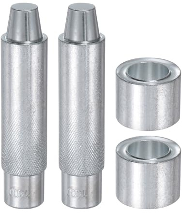 QUARKZMAN 2er Set Ösenlochstanze Werkzeug 16mm 45# Stahl Ösen Setzer | Installationswerkzeug Hohlstanzwerkzeug-Set, Mit Basis, Für Stoff, Kleidung, Handwerk, und Taschen