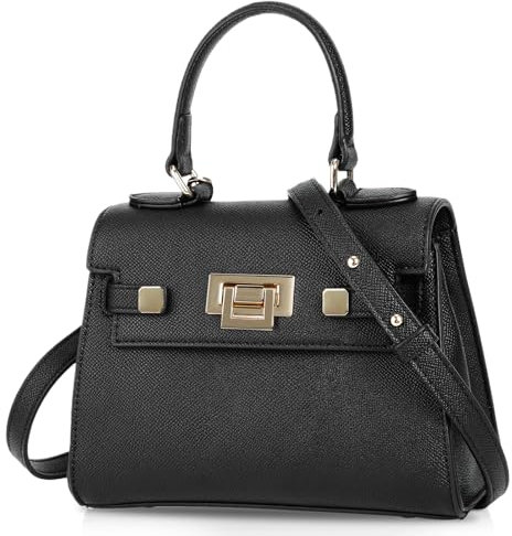 GSenhui Mini Handtsche Damen Kunstleder Umhängetasche mit Tragegriff Oben, Henkeltasche Elegant Schultertasche Designer-Geldbörsen