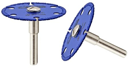 SHDIATOOL Diamond Cutting Disc 50MM,Metal Cut-off Wheel Saw Blade Abrasive wheel for Steel Tube Iron Rebar Angle Steel with 6MM Round Shank 2pcs