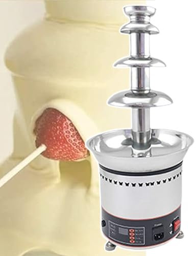 Fontaine à Chocolat éLectrique à 4-7 Niveaux, Machine à Fondre Le Fromage, Machine à Fontaine à Bonbons, Grande Fontaine à Chocolat En Acier Inoxydable, Tremper Les Fraises,4tiers