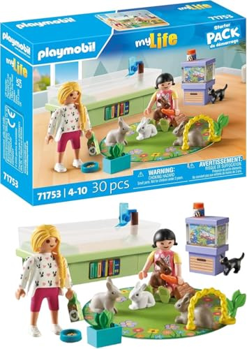 PLAYMOBIL | My Life | Familie mit Hasen | Tierfiguren | Spielzeug für Kinder ab 4 Jahren | 71753