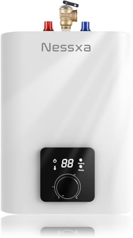 4 Gallon Electric Mini Tank Water Heater, 110V 1500W Instant Hot Water Heater, Compact Electric Storage Water Heater, Point of Use On Demand Under Sink Water Heater for Home Kichen Bathroom