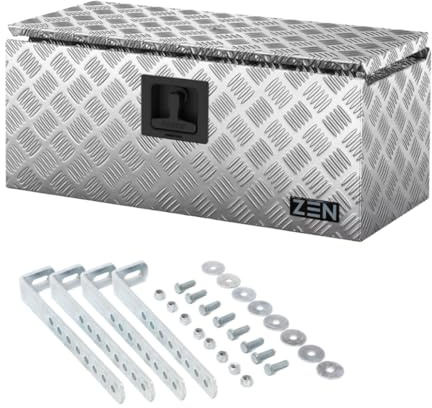 DAKEN Zen 78 Boîtier de timon en aluminium de qualité supérieure - Tôle ondulée de 2 + 1 mm - Avec poignée en nylon - Noir - 500 x 300 x 350 cm