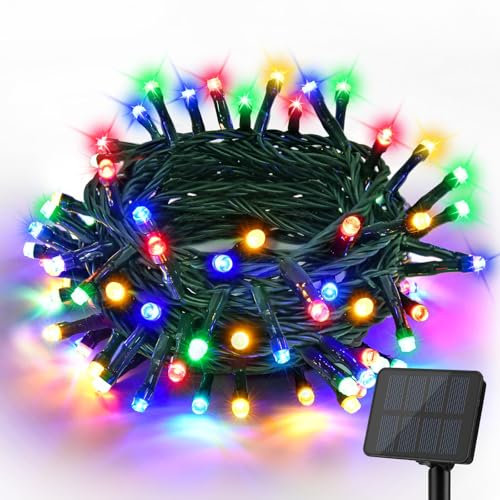 cshare Solar Fairy Lights Outdoor, 5M 50 LED Solar Fairy Lights 8 Modes Waterproof String Lights for Garden, Yard, Christmas Tree, Bedroom Indoor/Outside Decorations(Multicolor)