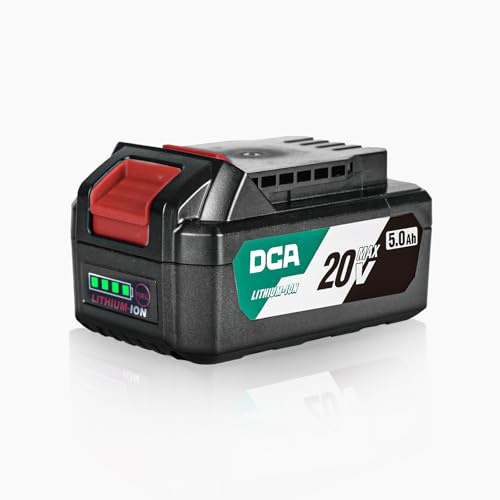 DCA Batería de iones de litio de 20 V, 5,0 Ah con alta capacidad, herramienta compacta de 20 V, 1,4 lbs (FFBL2050)