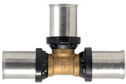 Press-T-Stück 20x20x20 Pressfitting für Heizung und Trinkwasser | Langlebiges, korrosionsbeständiges Pressfitting für Heizungs- und Trinkwasserinstallationen im Mehrschichtrohrsystem.