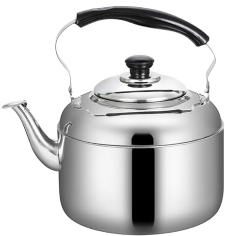 VALICLUD Bouilloire Sifflante Acier Inoxydable Théière Sonore Pour Cuisinière Capacité Design Pratique Pour Maison Ou Bureau