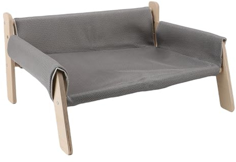 Bnineteenteam Erhöhte Katzensofa -Couch, Robustes und Sicheres Katzensofa -Bett mit Kratzerpfosten, für die Entspannung zu Hause (Milchteefarbe)