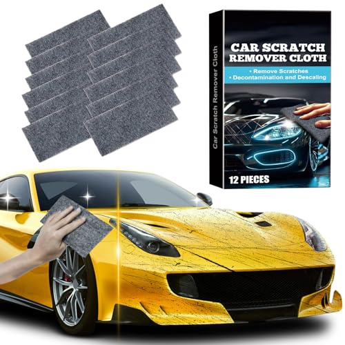 Nano Sparkle Tuch 12 Stück – Auto Kratzer Entferner Tuch mit Nanotechnologie, Nanomagic Autopolitur, Lack Kratzer Reparatur Set, Nanosparkle für Autolack & Pflege
