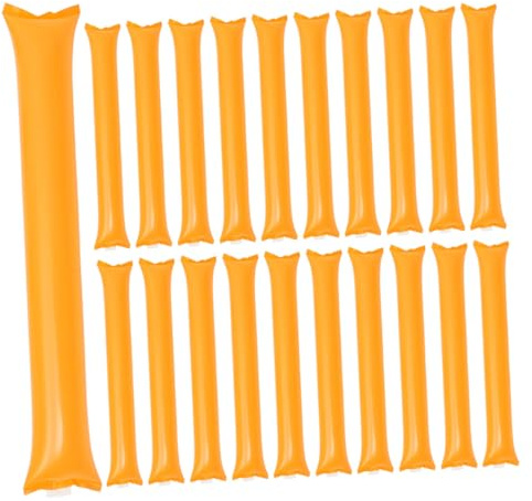 ifundom Palos de Animación Inflables 50 Unidades Color Naranja Generadores de Ruido para Eventos Deportivos Varitas Sonoras Portátiles para Baloncesto Fútbol y Celebraciones al Aire
