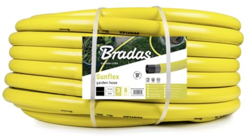 Bradas WMS130 bevattningsslang 3 lager 1 tum, 30 m, gul, 40 x 40 x 50 cm