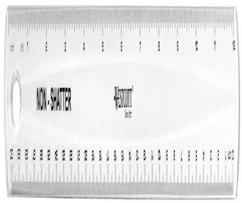 Westcott 12 / 30cm Shatter Proof Plastic Ruler - Transparent