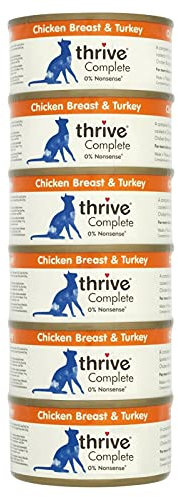 Thrive Cat Food Complete Chicken and Turkey, Pack of 6, 75 g