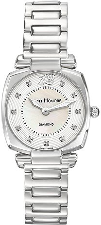 Saint-Honoré Schweizer Quarzuhr für Damen Saphirglas Edelstahlarmband silber Armbanduhr Made in Switzerland 7211071AYDN