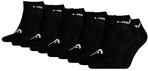 HEAD 5 Pairs Unisex Sneaker Sport Socks Black 6-8 (39-42)