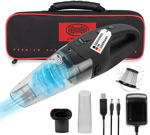HEYNER® Akku Staubsauger Autostaubsauger Handsauger Tischstaubsauger beutellos mit HEPA-Filter