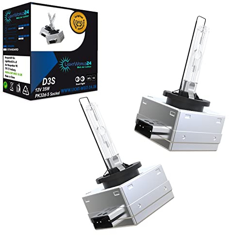 LIGHTWORLD24 D3S Xenon Brenner 6000K HID Scheinwerfer lampe 35W für Autoscheinwerfer 12V Xenon-Scheinwerferlampen, HID Lampe, Entladungslampe 2er SET