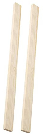 F Fityle 2x 40cm Measuring Strips Rolling Pin Spacers Sticks Tool Wood Strip Mudboard Noodles Pottery Clay Wooden Rolling Pin Guides, 5mm