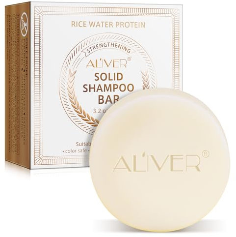 Reis-Shampoo-Riegel – natürlich, pflegend, natürlich, vegan und umweltfreundlich für jedes Haarwachstum, feuchtigkeitsspendend