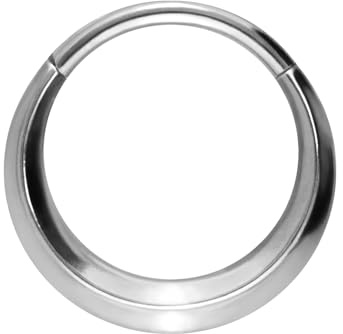 PIERCINGLINE Segmentring Clicker aus Titan - Piercing für Nase, Septum, Ohr, Helix oder Tragus