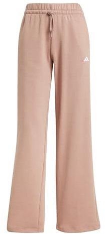 Adidas Damen Essentials SMALL Logo Feel Cozy Open Hem Pants, warm Clay/White, L