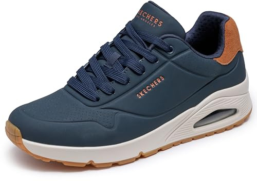 Skechers Men's UNO-Suited ON AIR Sneaker, Navy, 12