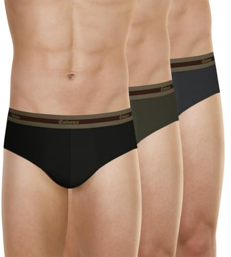 Eminence - Lot de 3 Slips Homme Sélection Coton Bio - Ultra Doux - Label Oeko-TEX® Standard 100 et GOTS - Tissu Avant Doublé - Confort et Maintien Supérieurs