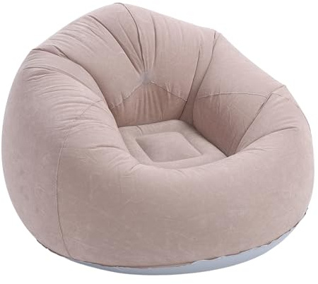Nurnesy Divano gonfiabile, 73,7 x 73,7 x 43,2 cm, poltrona gonfiabile gonfiabile, design ergonomico, divano portatile per camera, balcone, giardino
