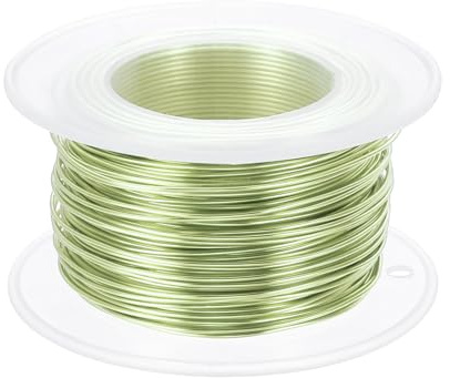 PATIKIL 20 Gauge 0.8mm Aluminum Craft Wire, 98.4 Ft Metal Wire Armature Bendable Wire for Jewelry Making Metal Wrap DIY, Apple Green
