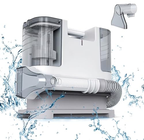 Teppichreiniger, 400 W/9 kPa, tragbarer Teppichreiniger, Sofaschoner zum Sprühen, Teppich- und Teppichreiniger mit Doppeltank, für Sofa, Teppich, Haustiere