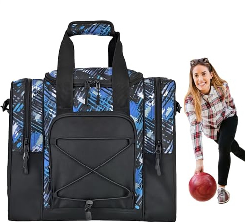 Sacs De Bowling | Sac De Bowling Fourre-Tout 1 Boule | Ceinture Réglable, Chaussures De Serviette Multifonctions Rembourrées, Sac De Boule De Bowling pour Hommes Et Femmes