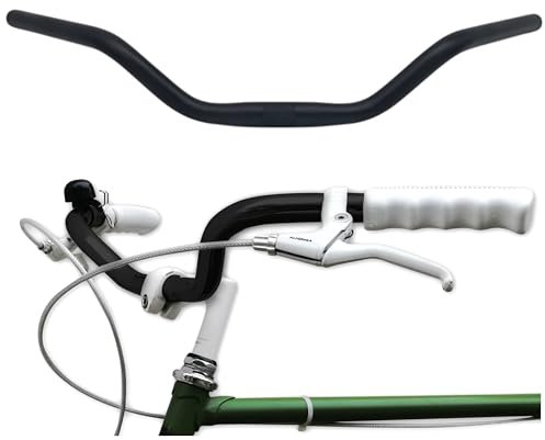 City-Bike Fahrradlenker 25,4 mm Ergonomischer für Damenrad & Herren-Fahrrad Lenker Fahrrad Schwarz Aluminium Retro Lenkstange Damenfahrrad Herrenfahrrad Cruiser Beachcruiser Breit