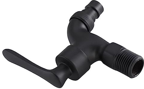 HOLIDYOYO Rubinetto per Lavatrice Vintage in Rame, Nero, Montaggio a Parete, Acqua Fredda ad Apertura Rapida, Uscita 1/2 Pollice per Casa e Cucina