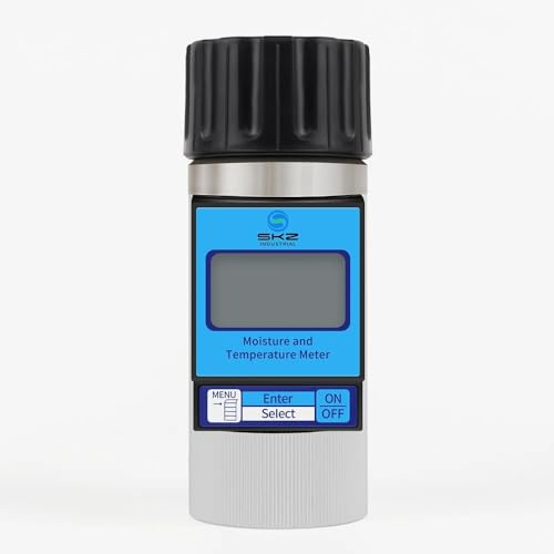 Misuratore di umidità Portatile for Cereali, misuratore di umidità for Chicchi di caffè, for 37 Tipi di Cereali, Mais, Riso, Grano, rilevatore di umidità, igrometro Intelligente per caffè e Cacao