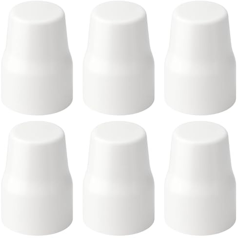 6 Pcs Radiator Valve Caps, White Plastic Radiator Caps for Safety, Universal Push-Fit Radiator Valve Covers, 3.6CM x 2.5CM x 2CM, Protect Radiator Valves from Damage and Tampering