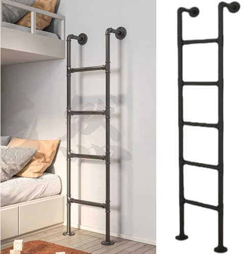 Scala in metallo da parete, altezza 1,2-2,4 m, per scappamento di cantine, finestre, pozzi, carichi 150 kg, ideale per dormitori, garage, biblioteche, terrazze