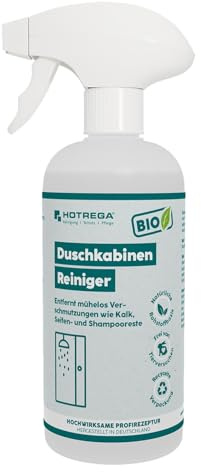 HOTREGA BIO Duschkabinen-Reiniger 500ml, Sanitärreiniger, Badreiniger, Badewannenreiniger, Bioreiniger