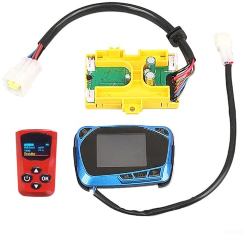 Scheda di controllo del riscaldatore diesel da 12 V, 5-8 kW, kit con interruttore LCD e telecomando per riscaldatore di parcheggio diesel ad aria, montaggio, scheda madre bianca e comandi display, per