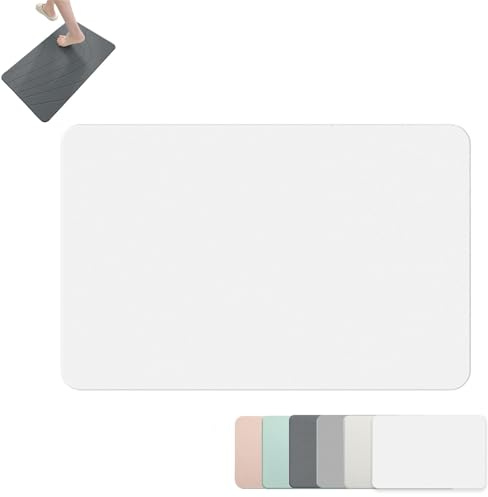Kieselgur Badematte, schnell trocknend, rutschfest, wasserabsorbierend, Steinteppich für Badezimmer, 60 x 39 cm, ideal für den Innen- und Außenbereich