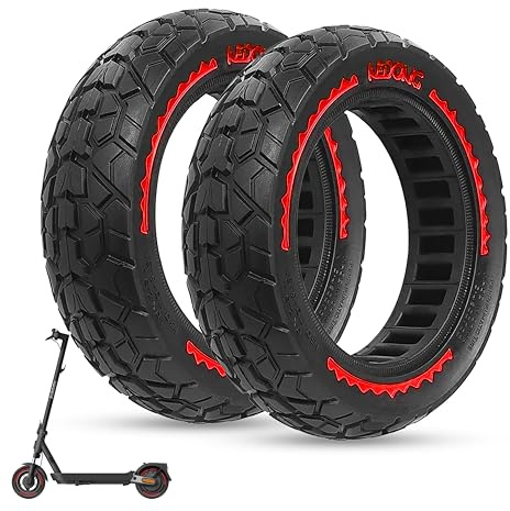 ANSENI Rueda Maciza 60/70-6.5,Neumatico 10 pulgadas 10x2.50-6.5, Rueda Antipinchazo compatible con Patinete Xiaomi 5/5 Pro/5 Max,Segway Ninebot E3 E,Ninebot Max G30/G30D,Smartgyro K2 (2 Ruedas)