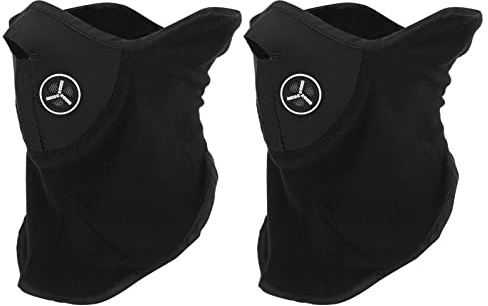 Julihai Demi-masque, Coupe-vent et Anti-poussière, Idéal pour le Cyclisme D'hiver, la Moto, le Ski et la randonnée. Il Est doté Ventilation nasale. (BLACK)