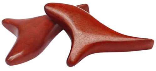 HEANUJJ Massaggiatore Viso in Legno di Palissandro 2 Pezzi Bordi Lisci per Massaggio Drenante e Lifting Compatto Adatto per Viso e Capelluto