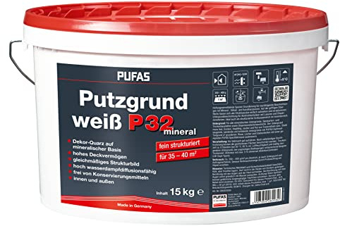 PUFAS P32 Putzgrund Spezialgrundierung, lösemittelfrei, für innen und außen 15kg, weiß