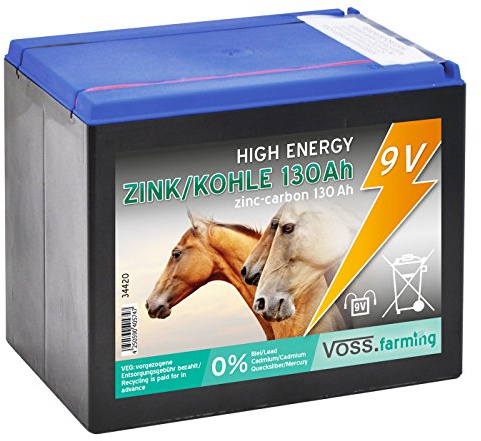 Weidezaun Batterie 9 Volt 130 AH - Zink Kohle Trockenbatterie