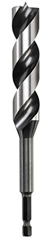 kwb 3-S Japan Schlangenbohrer ø 24 mm, 165 mm aus blankgeschliffenem CV-Stahl mit superscharfem Spitzenanschliff, Zentrierspitze und E 6.3 Schaft